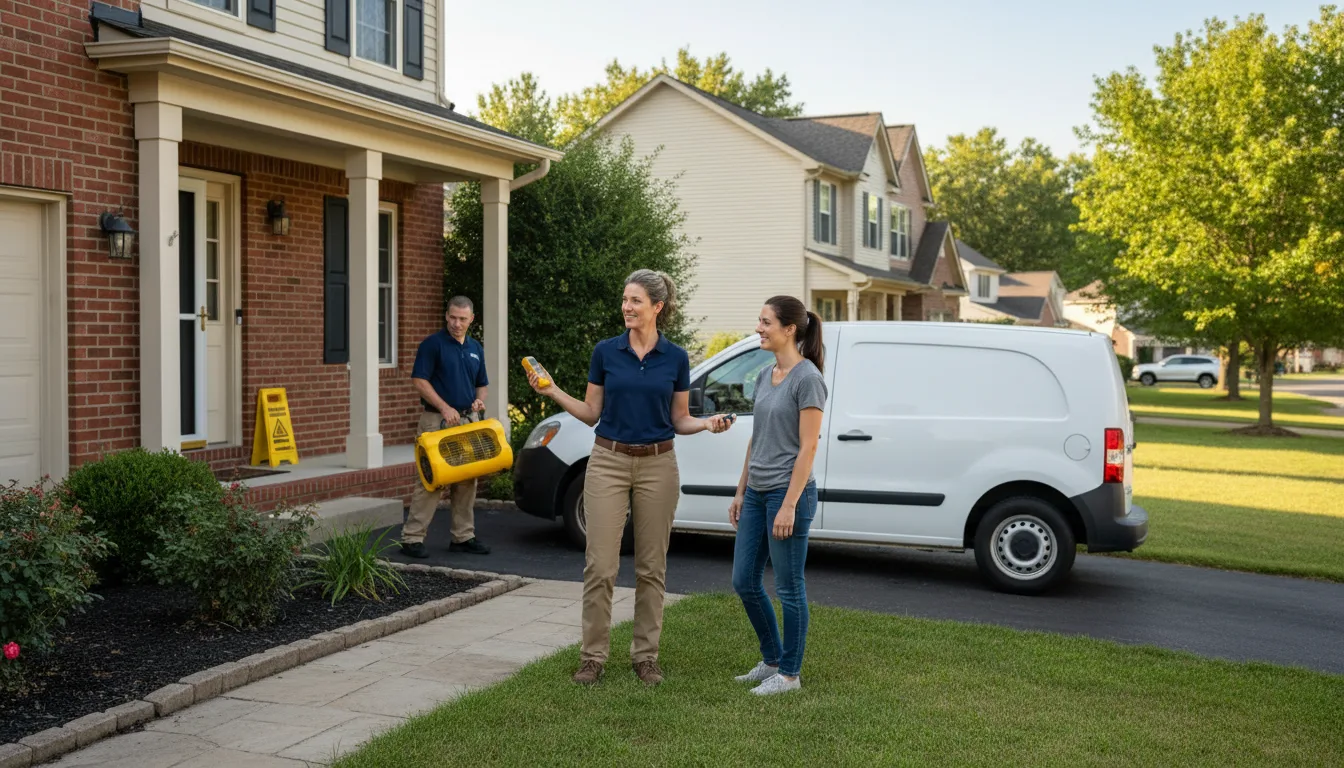 Residential water damage restoration in Mccarley, MS